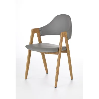 CHAIR K 247, GREY / HONEY OAK